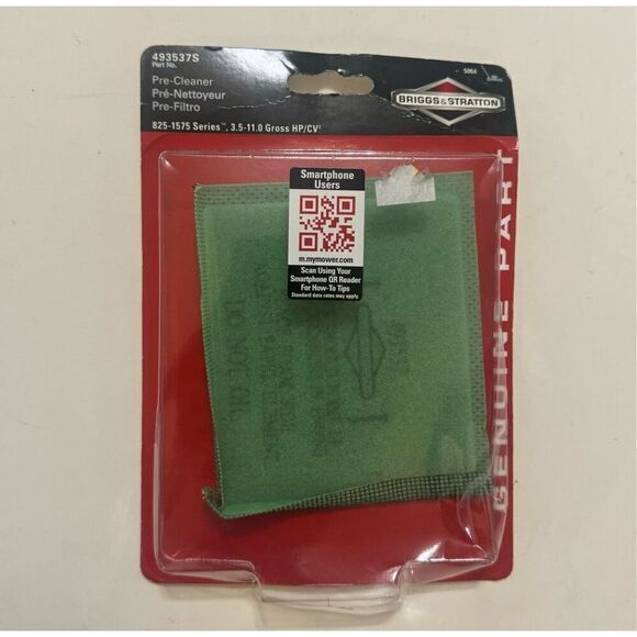 Briggs & Stratton Pre-Cleaner for 825-1575 Series 3.5-11 HP/CV 493537S / 5064 - Picture 3 of 3